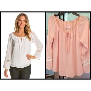 💕LUCY LOVE💕 Long Sleeve Blouse - Salmon Pink (L)